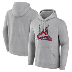 Atlanta Braves Fastball Pullover Hoodie - Gray - MLB on Sale