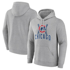 Chicago Cubs Fastball Pullover Hoodie - Gray - MLB Lifestyle