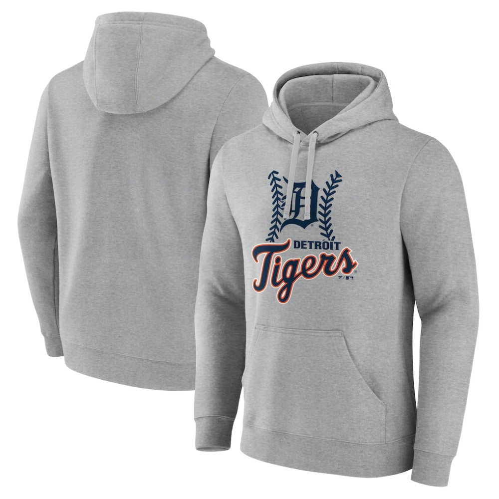 Detroit Tigers Fastball Pullover Hoodie - Gray - MLB Discount