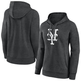 New York Mets Women's Monochrome Pullover Hoodie - Charcoal - MLB Online
