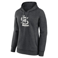 St. Louis Cardinals Women's Monochrome Pullover Hoodie - Charcoal - MLB Discount