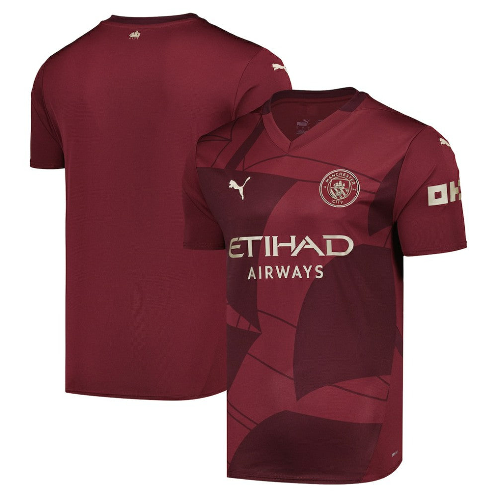 Manchester City 2024/25 Third Replica Blank Jersey Burgundy - Puma outlet