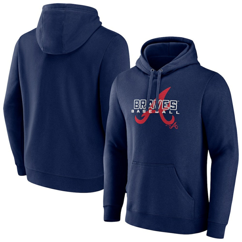 Atlanta Braves Stellar Pullover Hoodie - Navy - MLB Sale