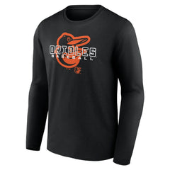 Baltimore Orioles Stellar Long Sleeve T-Shirt - Black - MLB Lifestyle