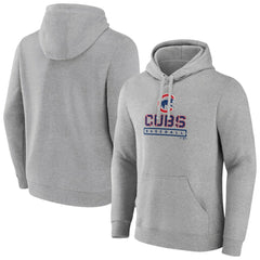 Chicago Cubs Evanston Stencil Pullover Hoodie - Gray - MLB Online