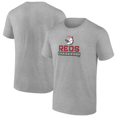 Cincinnati Reds Evanston Stencil T-Shirt - Heather Gray - MLB on Sale