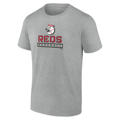 Cincinnati Reds Evanston Stencil T-Shirt - Heather Gray - MLB on Sale