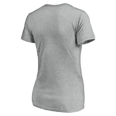 Cincinnati Reds Women's Evanston Stencil V-Neck T-Shirt - Gray - MLB Discount