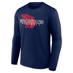 Cleveland Guardians Stellar Long Sleeve T-Shirt - Navy - MLB Sale
