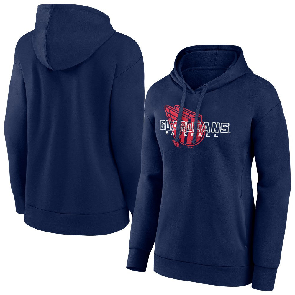 Cleveland Guardians Women's Stellar Pullover Hoodie - Navy - MLB Discount