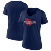 Cleveland Guardians Women's Stellar V-Neck T-Shirt - Navy - MLB Sale