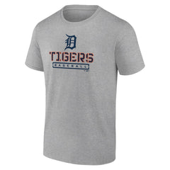 Detroit Tigers Evanston Stencil T-Shirt - Heather Gray - MLB Sale