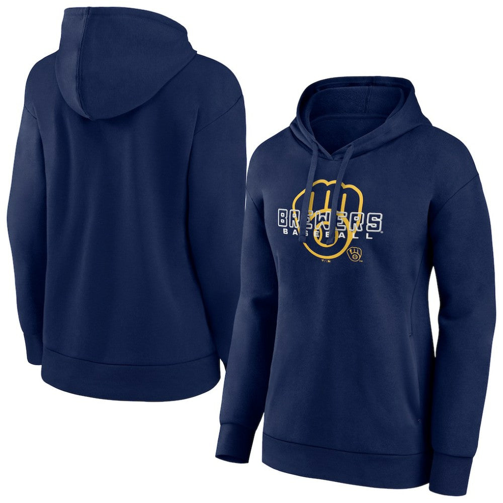 Milwaukee Brewers Women's Stellar Pullover Hoodie - Navy - MLB Online