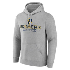 Milwaukee Brewers Evanston Stencil Pullover Hoodie - Gray - MLB Online