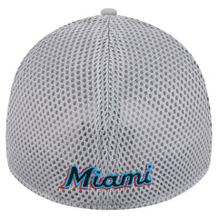 Miami Marlins New Era Linear 39THIRTY Flex Hat - Gray - New Era Lifestyle