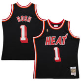 Chris Bosh Miami Heat 2013/14 Hardwood Classics Swingman Jersey Black | Mitchell & Ness