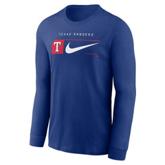 Texas Rangers Nike Local Logo Swoosh Lockup Long Sleeve T-Shirt - Royal - Nike Sale