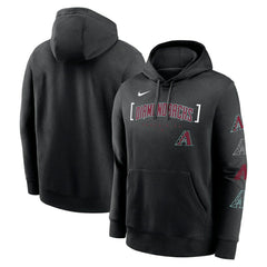 Arizona Diamondbacks Nike Club Stack Pullover Hoodie - Black - Nike Lifestyle