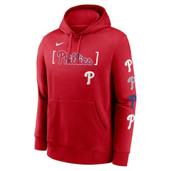 Philadelphia Phillies Nike Club Stack Pullover Hoodie - Red - Nike Discount