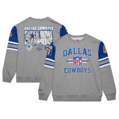 Mitchell & Ness Dallas Cowboys Vintage Logo Pullover Sweatshirt Heather Gray
