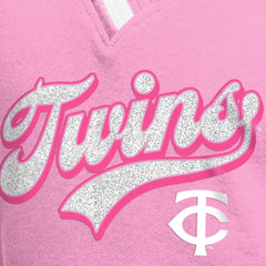 Minnesota Twins New Era Girls Youth Mommy & Me Raglan V-Neck T-Shirt - Pink - New Era Sale