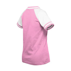 San Francisco Giants New Era Girls Youth Mommy & Me Raglan V-Neck T-Shirt - Pink - New Era Discount