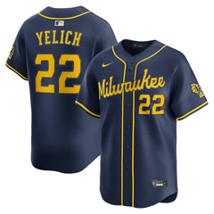 Christian Yelich Milwaukee Brewers Nike Alternate Limited Jersey - Navy - Nike Discount