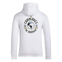 Argentina National Team 2024 Copa America Champions Pullover Hoodie White - Adidas Discount