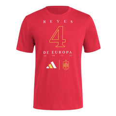 Spain National Team 2024 European Champions T-Shirt Red - Adidas