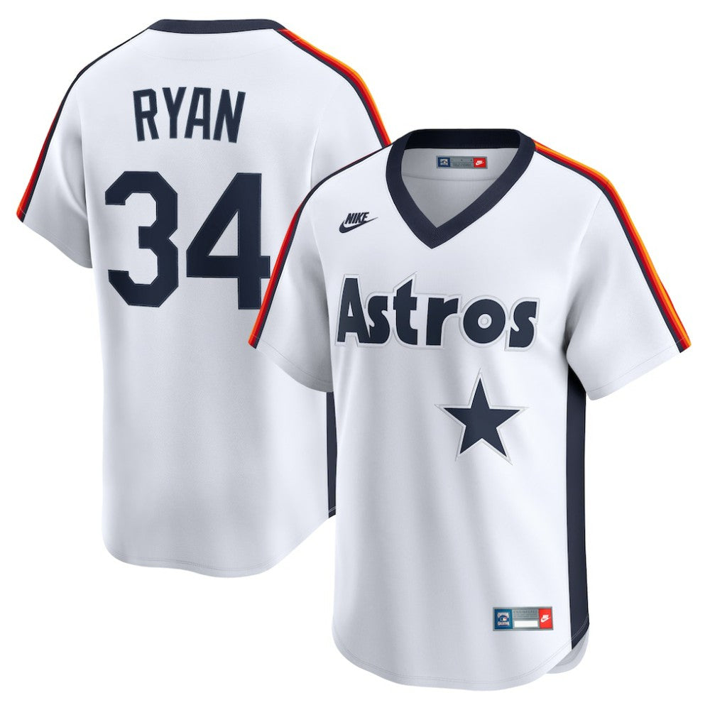 Nolan Ryan Houston Astros Nike Throwback Cooperstown Collection Limited Jersey - White - Nike on Sale