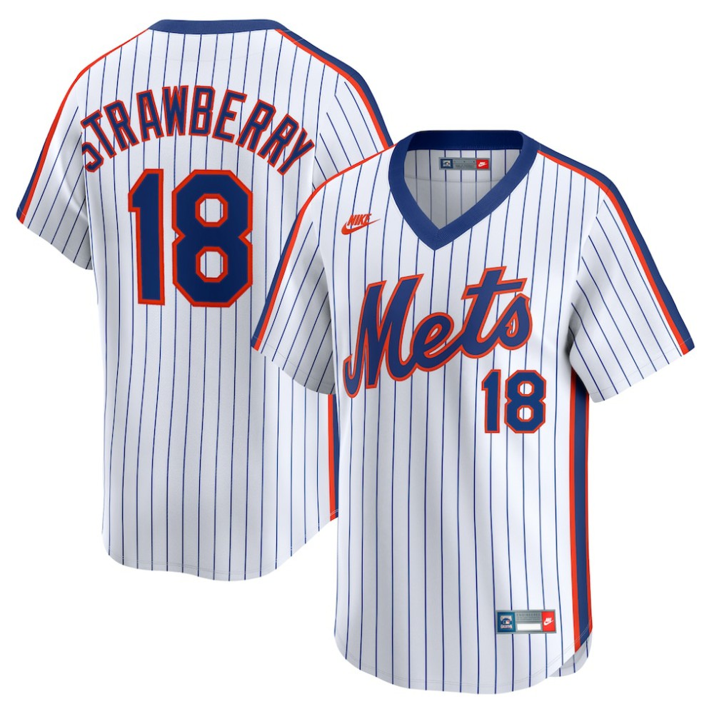 Darryl Strawberry New York Mets Nike Throwback Cooperstown Collection Limited Jersey - White - Nike Sale