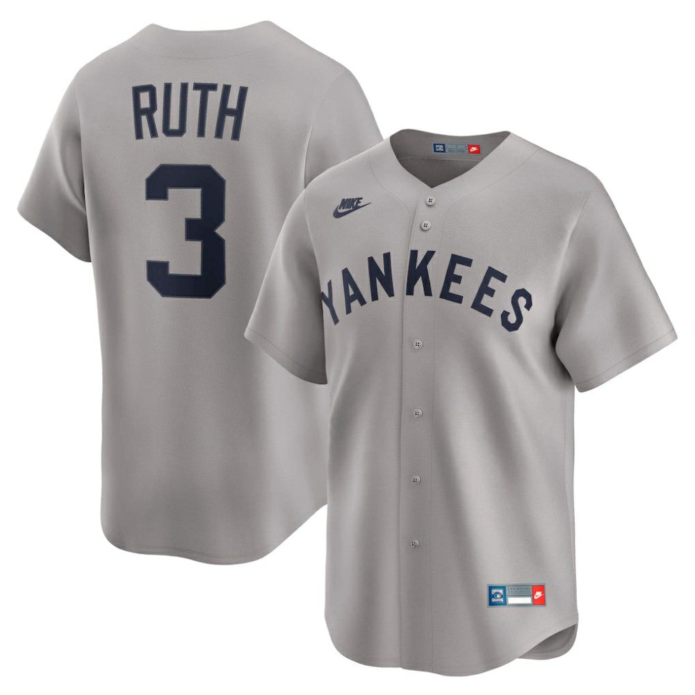 Babe Ruth New York Yankees Nike Throwback Cooperstown Collection Limited Jersey - Gray - Nike on Sale