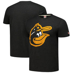 Baltimore Orioles Homage Cooperstown Collection Hand-Drawn Logo Tri-Blend T-Shirt - Black - MLB Online
