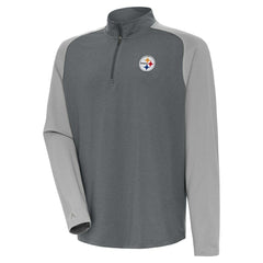 Pittsburgh Steelers Antigua Dauntless Quarter-Zip Top Heather Charcoal/Gray