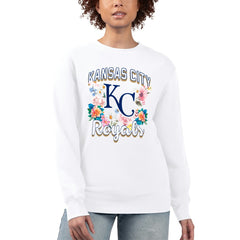 Kansas City Royals G-III 4Her by Carl Banks Women's Flowers Graphic Pullover Sweatshirt - White - MLB Online