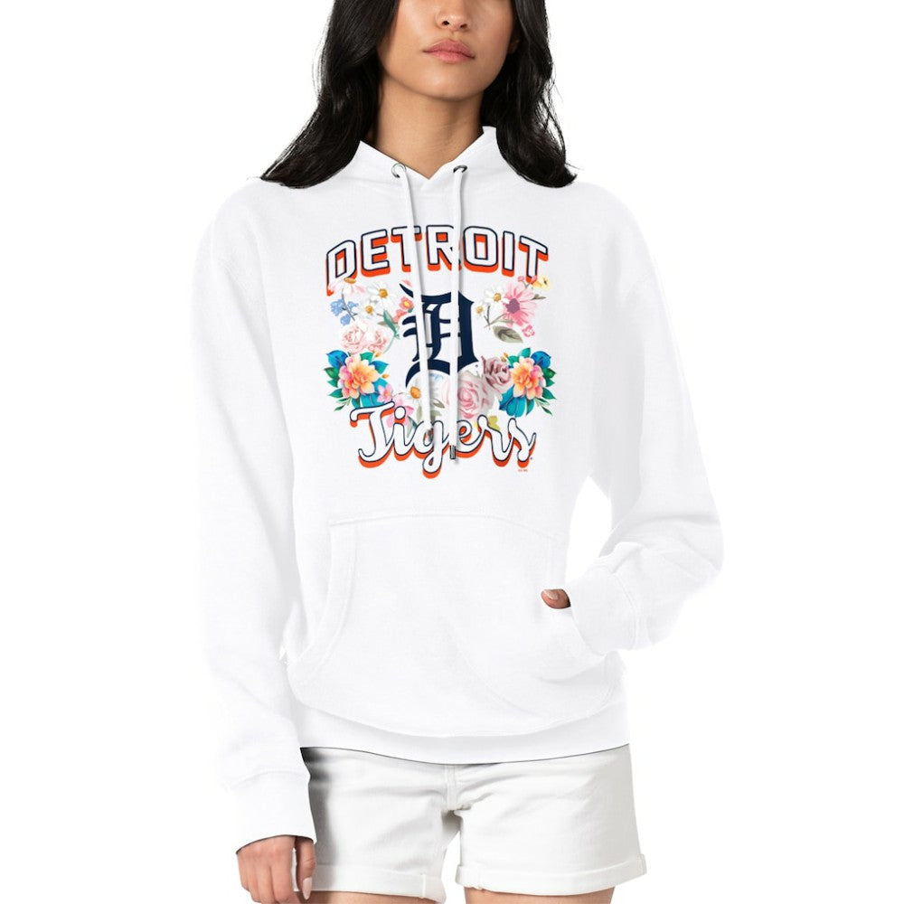 Detroit Tigers G-III 4Her by Carl Banks Women's Flowers Graphic Pullover Hoodie - White - MLB Discount