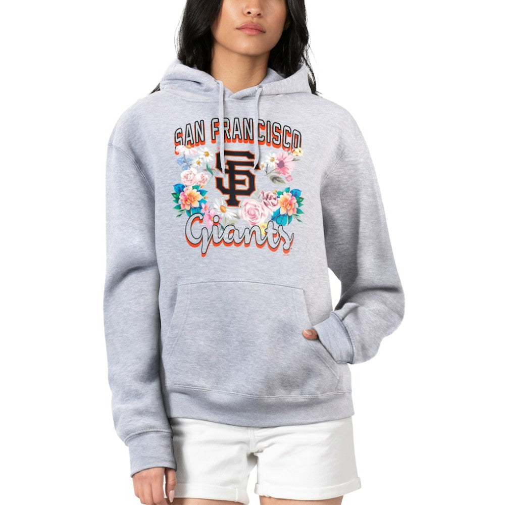San Francisco Giants G-III 4Her by Carl Banks Women's Flowers Graphic Pullover Hoodie - Heather Gray - MLB Discount