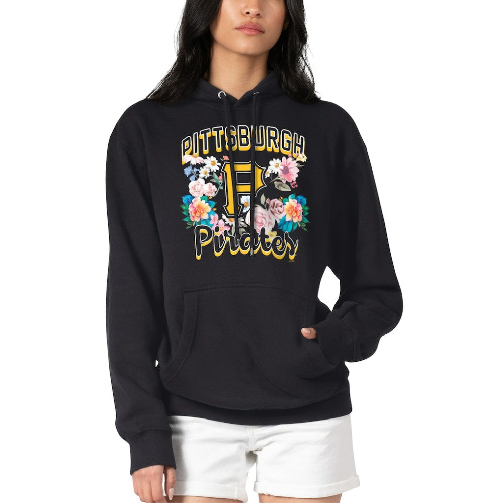 Pittsburgh Pirates G-III 4Her by Carl Banks Women's Flowers Graphic Pullover Hoodie - Black - MLB on Sale
