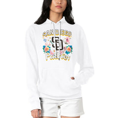San Diego Padres G-III 4Her by Carl Banks Women's Flowers Graphic Pullover Hoodie - White - MLB on Sale