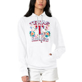 Texas Rangers G-III 4Her by Carl Banks Women's Flowers Graphic Pullover Hoodie - White - MLB Lifestyle