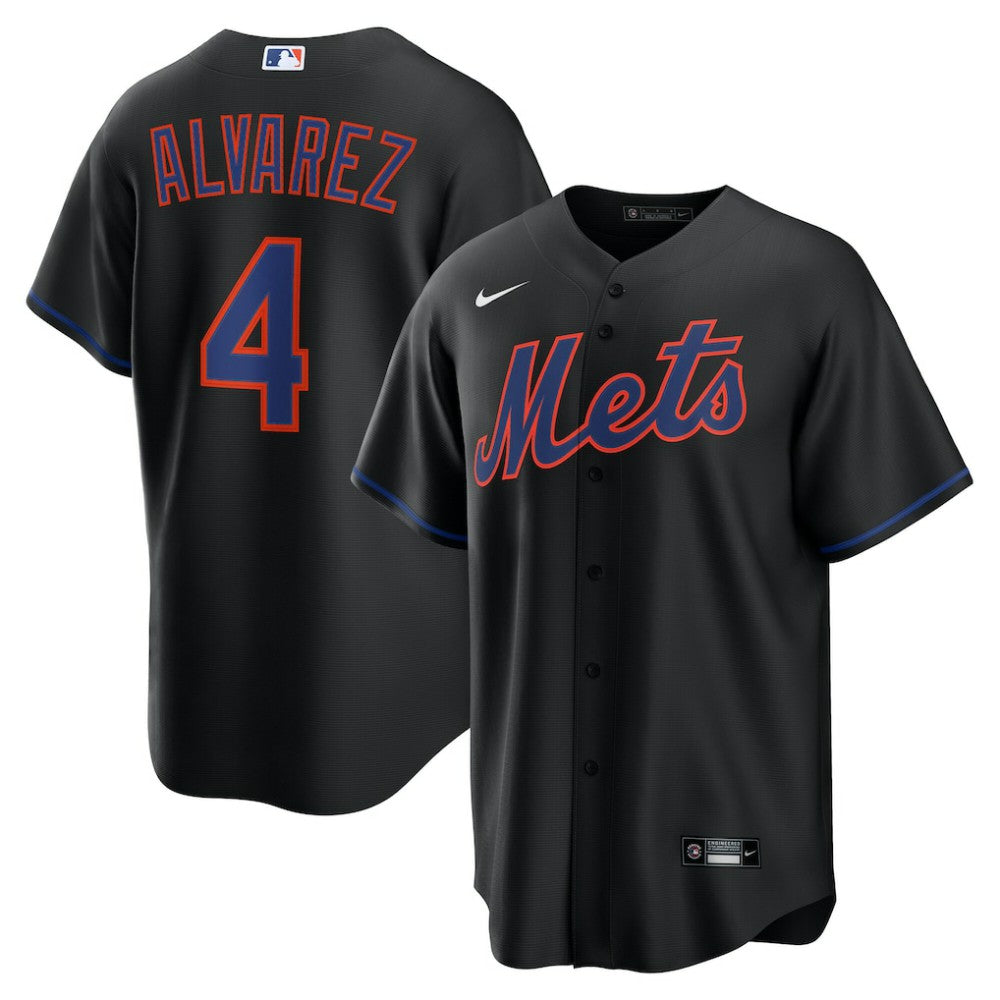 Francisco Alvarez New York Mets Nike Alternate Replica Jersey - Black - Nike Discount