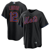 Francisco Lindor New York Mets Nike Alternate Replica Jersey - Black - Nike Online
