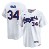Nolan Ryan Texas Rangers Nike Throwback Cooperstown Collection Limited Jersey - White - Nike Sale