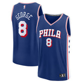 Paul George Philadelphia 76ers Fast Break Replica Player Jersey Icon Edition Royal | Fanatics Near Me