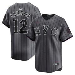 Francisco Lindor New York Mets Nike City Connect Limited Jersey - Gray - Nike Sale