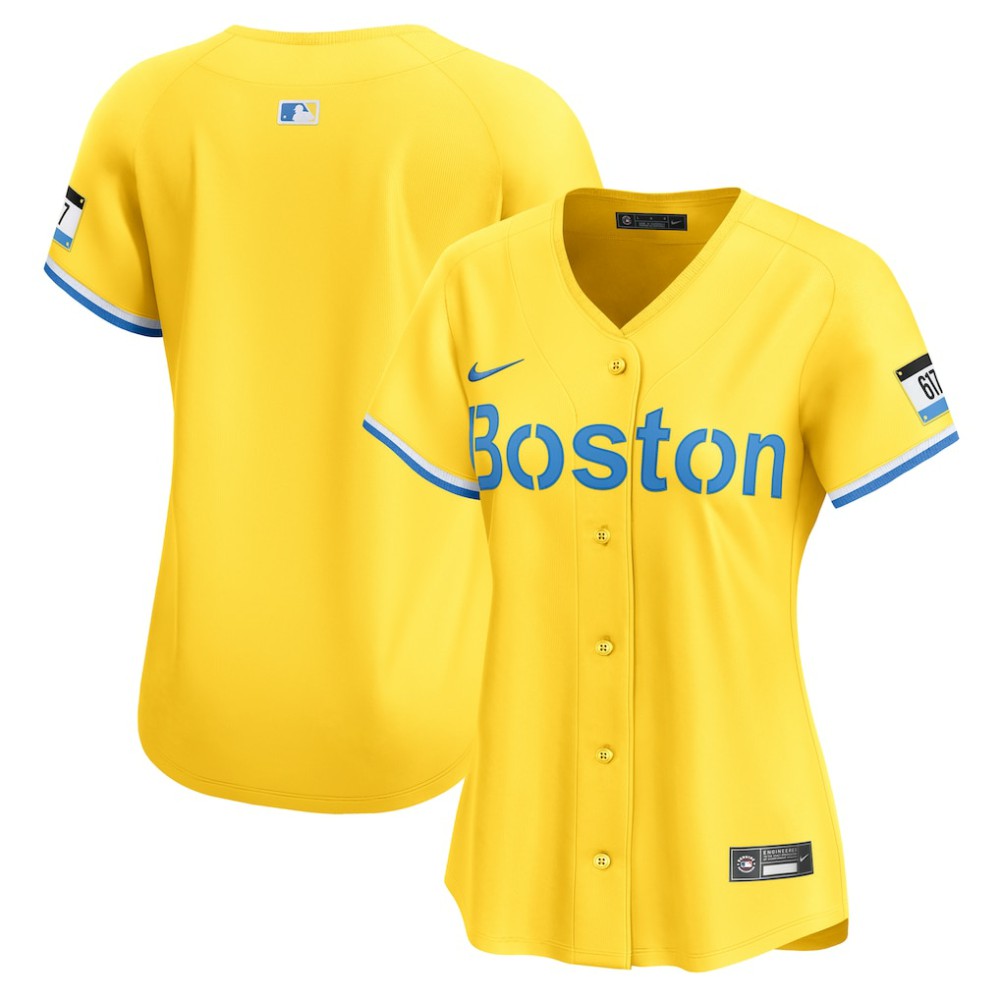 Boston Red Sox Nike Women's City Connect Limited Jersey - Yellow - Nike Discount