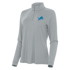 Detroit Lions Antigua Women's Intent Quarter-Zip Sweatshirt Gray