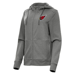 Arizona Cardinals Antigua Women's Seeker Full-Zip Hoodie Jacket Heather Charcoal