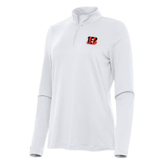 Cincinnati Bengals Antigua Women's Reprocess Quarter-Zip Top White