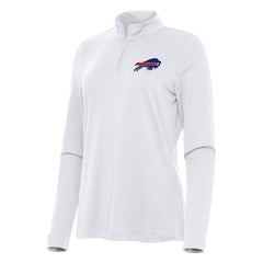 Buffalo Bills Antigua Women's Reprocess Quarter-Zip Top White